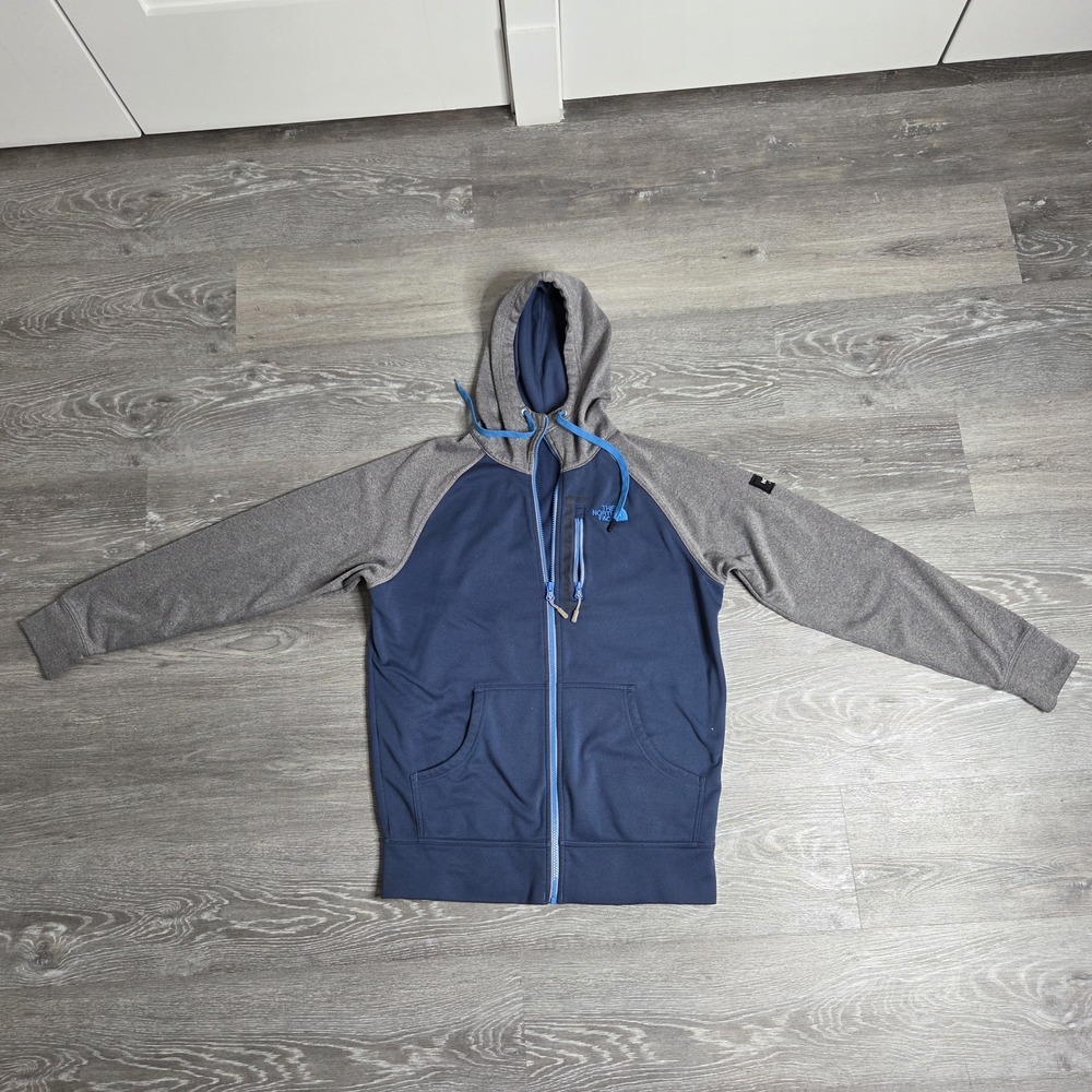 The North Face Mack Mays Men's Full-Zip Hoodie Blue and Grey Size Small